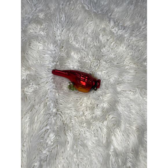 ─୨ৎ─ Robert Stanley Large RED CARDINAL BIRD ON HOLLYBRANCH Hanging Ornament ❌ - Picture 1 of 8